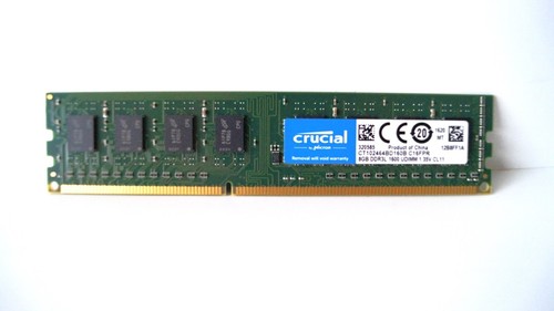 8GB Crucial Dekstop RAM CT102464BA160B.C16FER DDR3-1600MHz UDIMM 1.35V ...