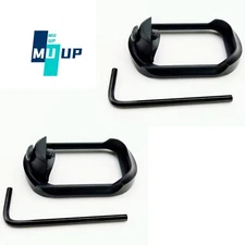 2 Pack Flared Magwell Pro Fits For Glock Gen 3/4 G19/23/32/38 Aluminum Black