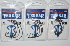 3 packs tro kar trokar ewg worm extra wide gap hook tk110-4/0 senko 4/0
