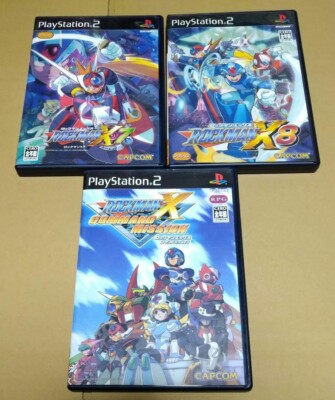 Mega Man Rockman X7 X8 & X Command Mission Set Sony Playstation 2 PS2 Japanisch