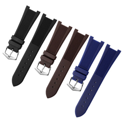 Gummi Silikon Uhrenarmband für Patek Philippe 5711/5712G Kerbarmband 25 mm