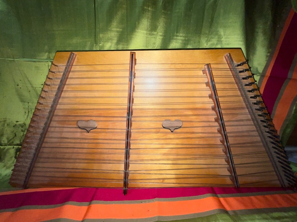 Wooden Stringed Instrument Musical Soundboard Hammered Dulcimer see
