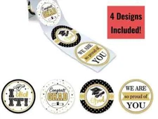 100 GRADUATION ASSORTED 1"ENVELOPE STICKERS LABELS SEALS Class 2026 Party Favor!