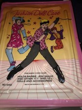 Vintage Tara Toy 3D 13" Fashion Doll Pink Vinyl Doll Case for Barbie, Jem 10150