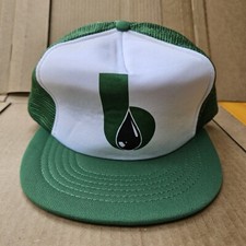 Vintage BEACON WELL SERVICES, Trucker Hat Gas Oil Drilling, Green OSFA Large