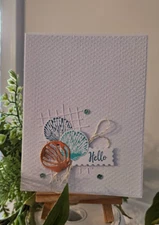 STAMPIN UP CARD KIT - SHELLS HELLO MAKES 4 25.57