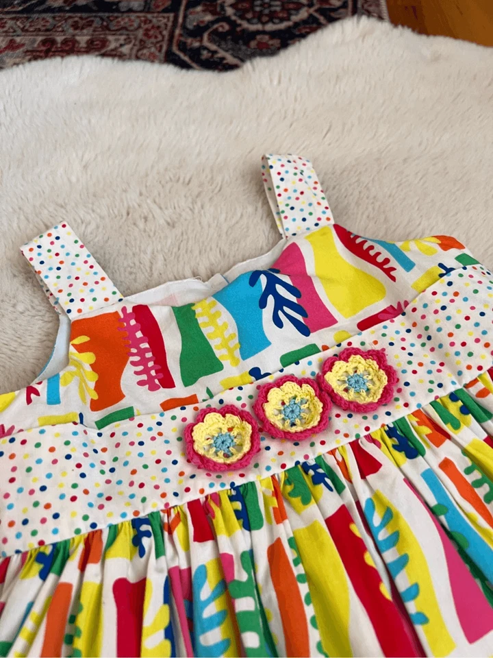 Vestido Pippa & Julie Primavera Pascua Crochet Talla 4 Foto 2 de 4