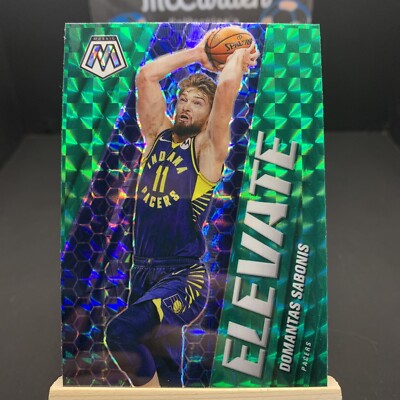 2020-21 Panini Mosaic Elevate Green Prizm Domantas Sabonis #6 Pacers