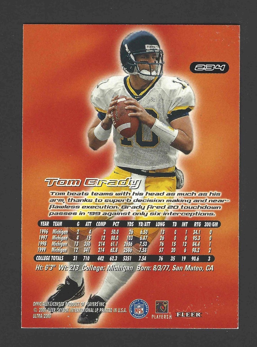 その他 TOM BRADY rc 2000 Ultra #234 TOM BRADY Raw - New England Patriots - RC