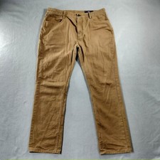 Vineyard Vines Straight Leg Flat Front Brown Khaki Pants Mens Size 35x32