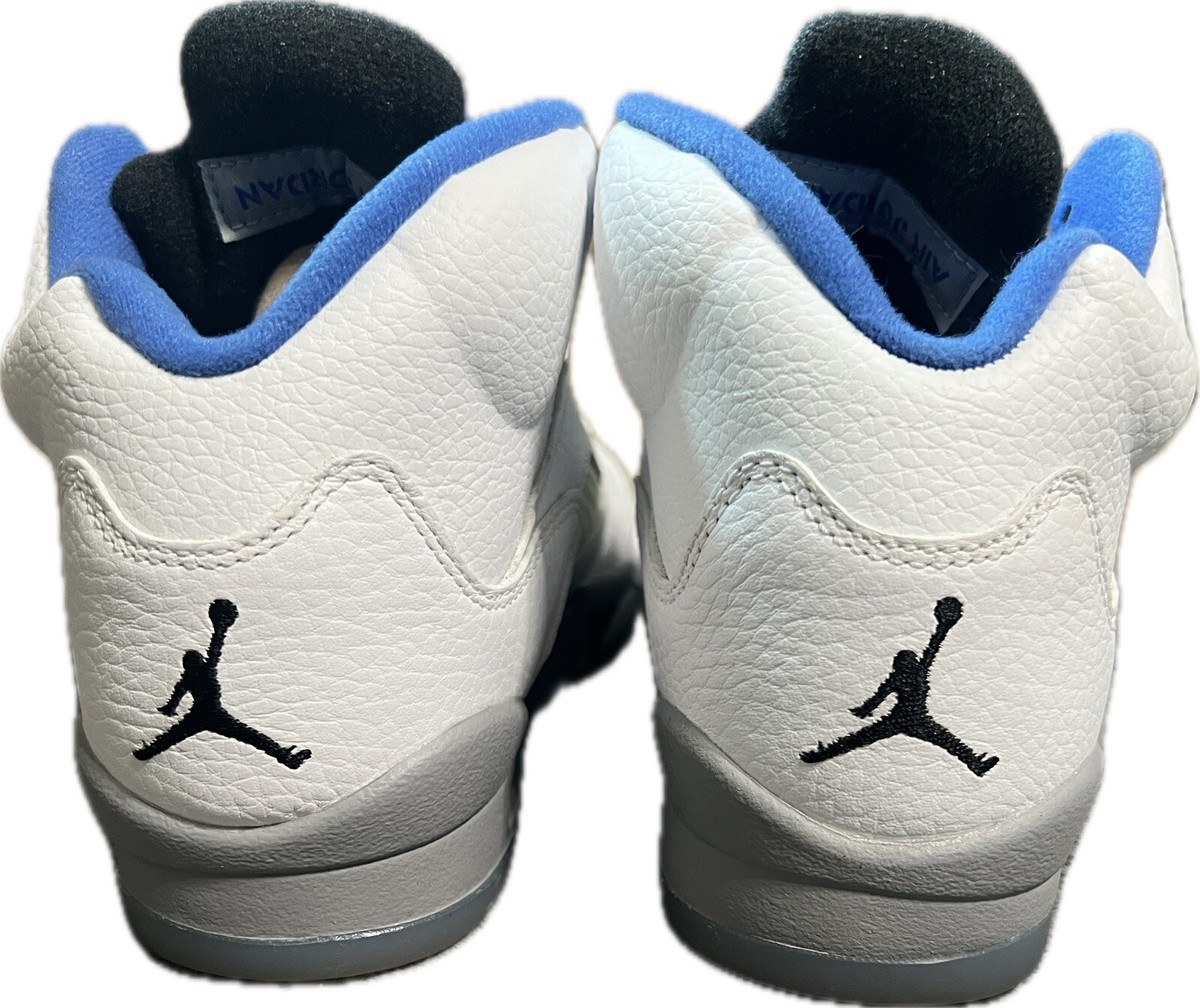 Nike Air Jordan 5 Retro White/Hyper Royal-Stealth 5Y | eBay