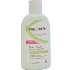 Phisoderm Deep Clean Cream Cleanser 6 Fl Oz Pack of 2 Soap Free for All Skin ...