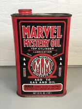 Vintage Marvel Mystery Oil Empty Tin Can Quart