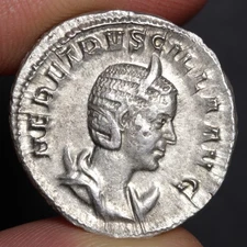 Herennia Etruscilla Antoninianus 249AD Ancient Roman Empire Silver Coin XF