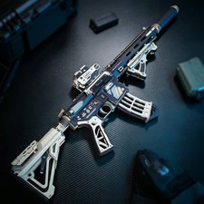 ROKR 3D Wooden Puzzle M416 Carbine with Rubber DIY Model Kit Boy Toy Gift Xmas