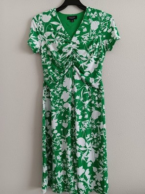 slim fit dress slacks Square Neck Short Sleeve High Waist Flare Dress