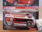 Hot Wheels Redline Club RLC 2009 Membership Fire Department VW Drag Bus & Button