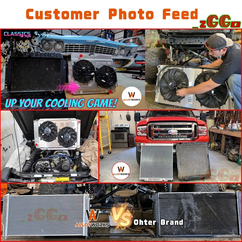 FOR 1979-1993 1985 Dodge Ramcharger D/W 100 150 250 350 ALUMINUM 3 ROW RADIATOR Foto 3 de 4