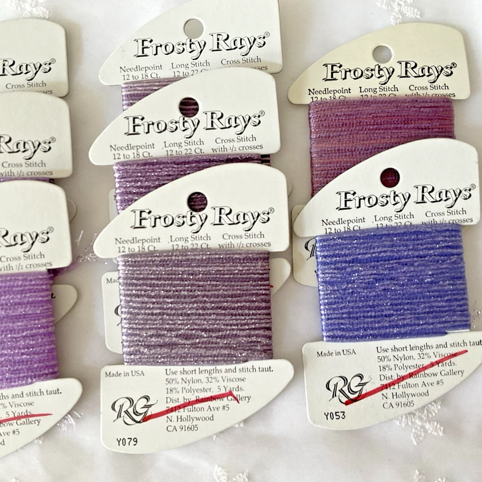 Rainbow Gallery Thread Frosty Rays Lot of 11 Metallic Assorted Purples New - Image 4 of 4