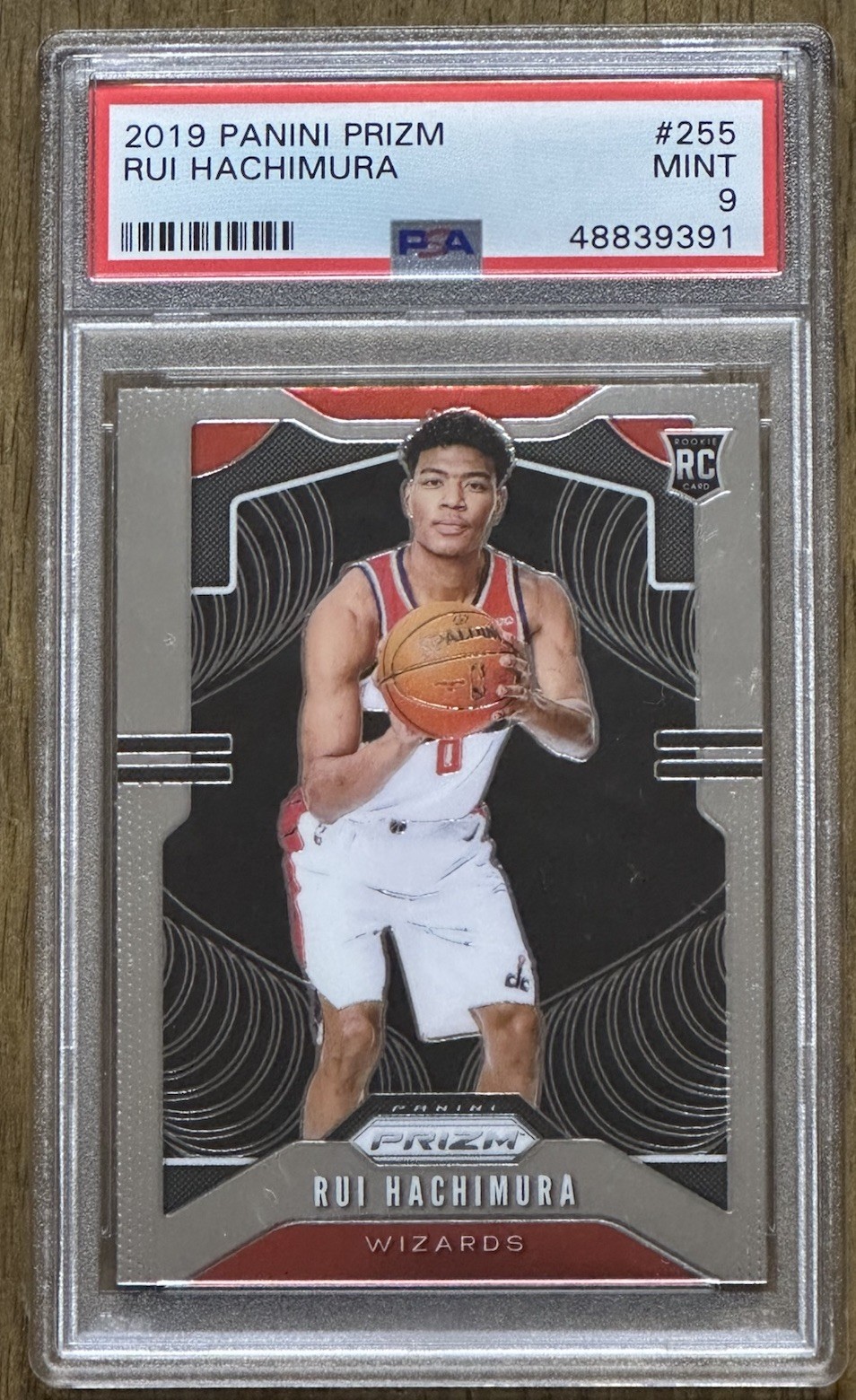 2019 Panini Prizm Rui Hachimura Wizards Silver Prizm Rookie Card PSA 9 Mint