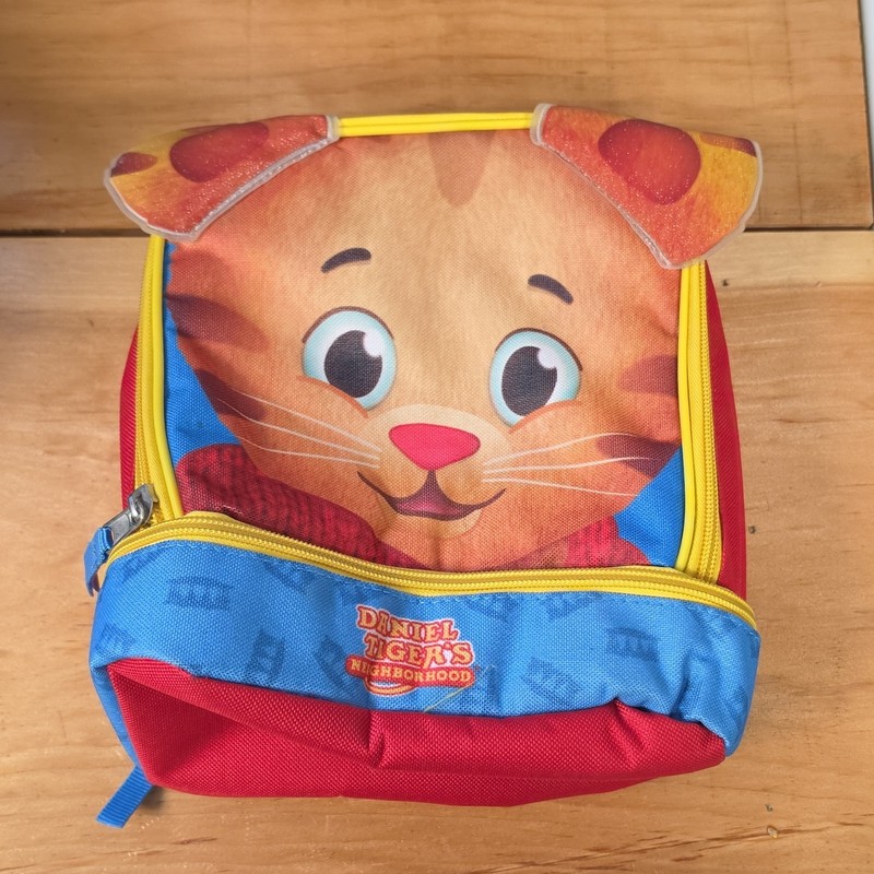 Daniel Tiger's Neighborhood Lunch Bag Red Blue Yellow Zip Lid Handle Cartoon