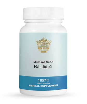 1057C Bai Jie Zi, White Mustard Seed, 100 Capsules/bottles, 2bottles
