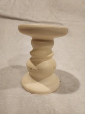 Ceramic Candlestick Holder Cream Taper Pillar Farmhouse Cottage Style