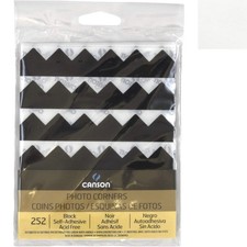 Archival Quality Self-Adhesive Photo Corners - Black, 252-Pack for Scrapbooking