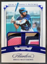 2024 Panini Flawless Brice Matthews Dual Prospect Patches Sapphire /15 BH5