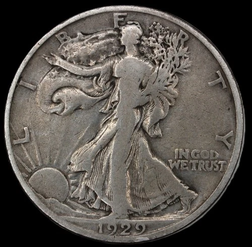 1929-S 50C Walking Liberty Half Dollar- CHOICE fine- SMH466