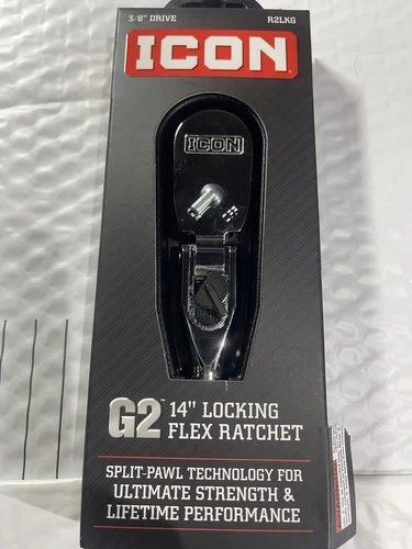 ICON G2 R2LKG 3/8” DRIVE 14” LOCKING FLEX HEAD RATCHET W/ COMFORT GRIP BRAND NEW - product listing photo