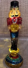 Mercury Glass Nutcracker Light-up Tabletop Holiday Christmas Decor