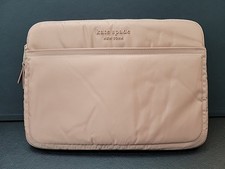 Kate Spade New York Laptop Sleeve Case Padded Blush Pink Tablet Zip Pouch 13"