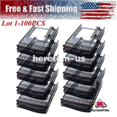 Lot Supermicro G5.5 Tool-Less 3.5'' to 2.5'' Converter Drive Tray MCP-220-00118-0B