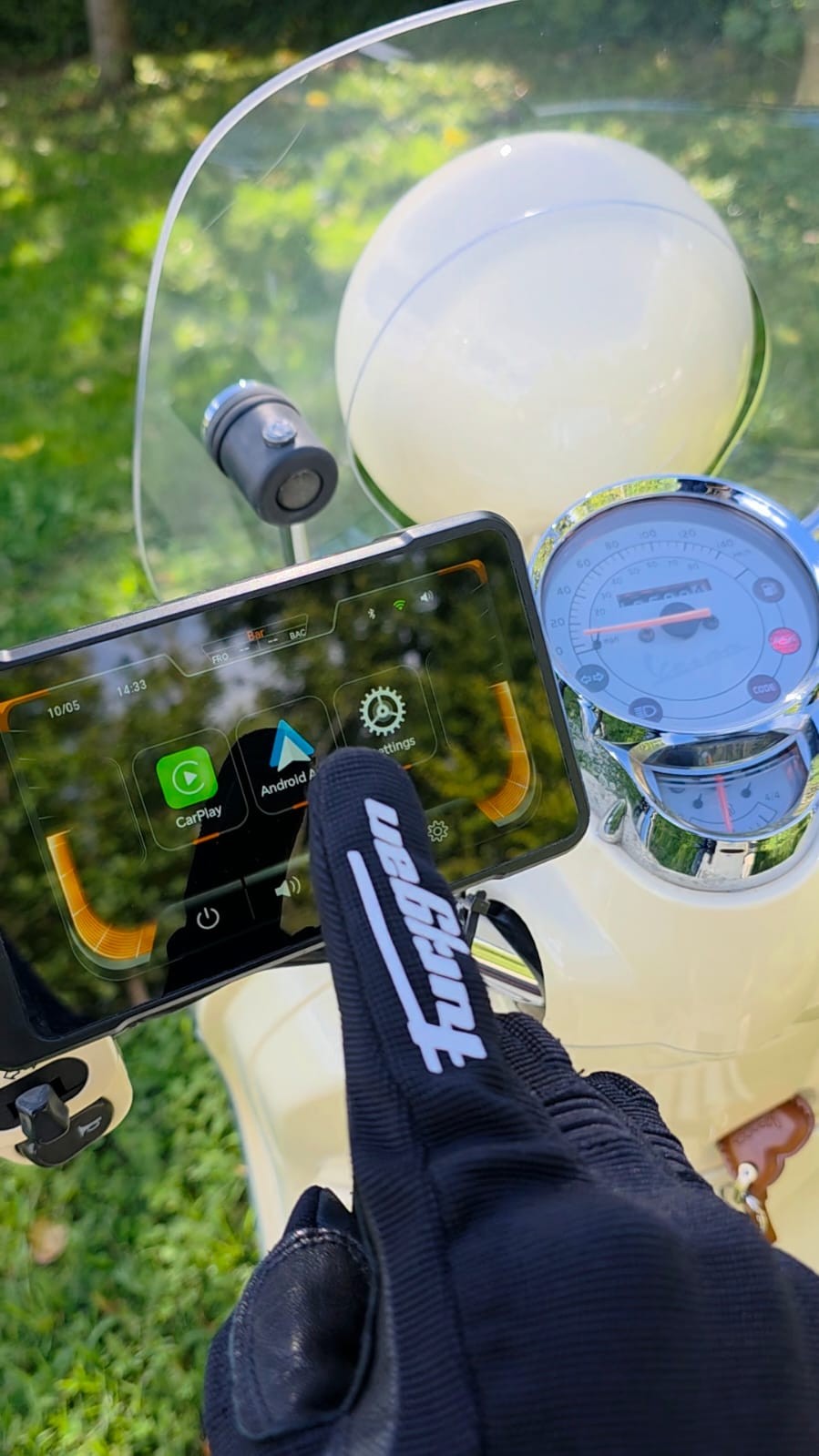 Carplay moto Lektronis écran universel guidon moto avec Bluetooth et GPS intégré