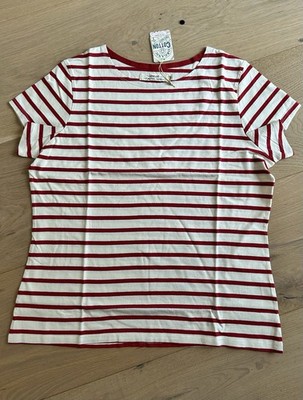 Seasalt Cornwall Organic Cotton Shirt Gestreift Damen Größe 44 XL , UK 16 OVP