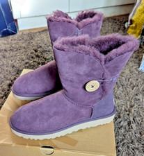 UGG Bailey Button Ladies Boots Wine/Port Colour Suede size 5.5/38EU BNWB
