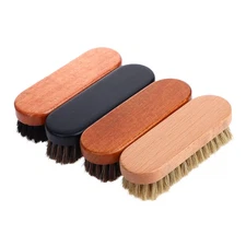 1PC Durable Horse Hair Wood Brush Leather Shoe Care And Cleaning Shoe Brush