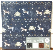 Amifa Nostalgic Waltz Foiled Design Paper 12 Origami Christmas Gift 2025 JAPAN