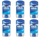 6x Gillette Endurance Cool Wave Anti-perspirant Deodorant Clear Gel Stick 6x70ml