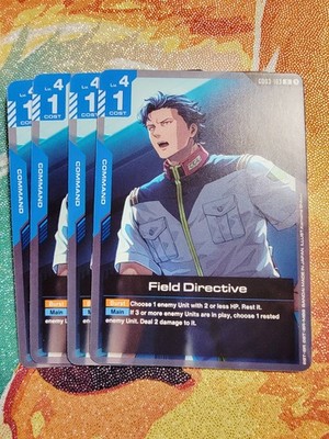 4x Field Directive Uncommon Steel Requiem GD03-103 NM Normal Playset 