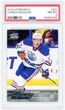 Connor McDavid Oilers 2015-16 Upper Deck Young Guns #201 PSA 8 Rookie Card