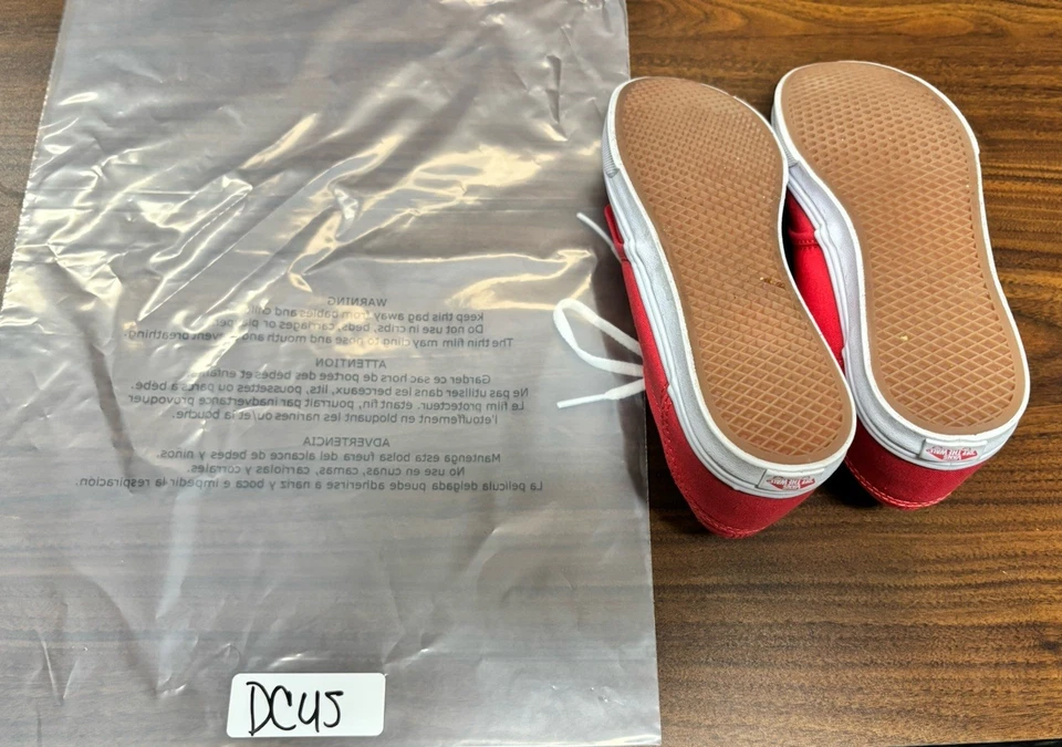 Vans Sneakers Womens 7.5 Bright Coral Pink Canvas Lace Up Skate Shoes TB4R - Image 4 of 4