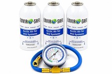 R12 Refrigerant - 3 Cans With Brass Charging Gauge For Air Conditioning Repair R12 Refrigerant - 3 Cans With Brass Charging Gauge For Air Conditioning Repair