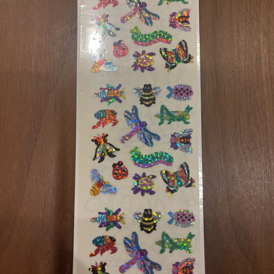 Vintage SANDYLION Prismatic Stickers Insects Bugs Rare HTF 1 Sheet NEW Sealed ✨ - Image 4 of 4