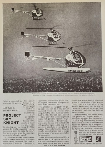 Hughes Helicopter Picture Magazine Ad Original Vintage Wall Art Decor   