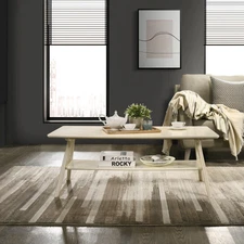 Roundhill Furniture Arona Mid-Century Modern Wood Coffee