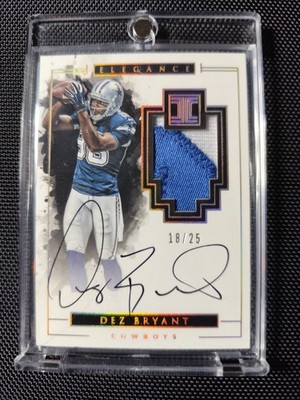 2016 Panini Impeccable Dez Bryant Elegance Auto Game Worn Cowboys Patch /25