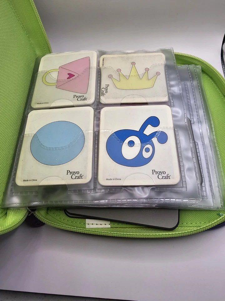 Cuttlekids Cuttlebug Provo Craft Lot 30+ Die Cut Shapes w/ Zipper Case Scrapbook - Image 3 of 4