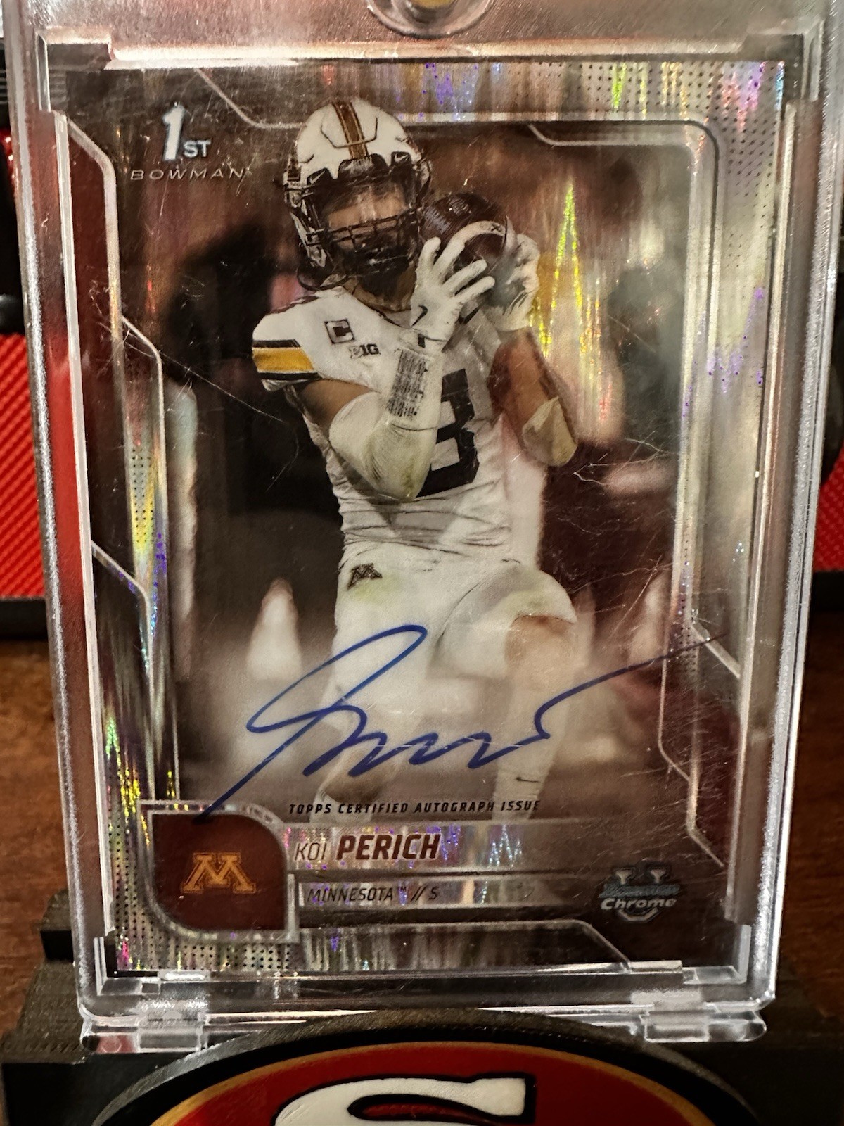 Koi Perich 2025 Bowman University Chrome 1st Stealth Auto